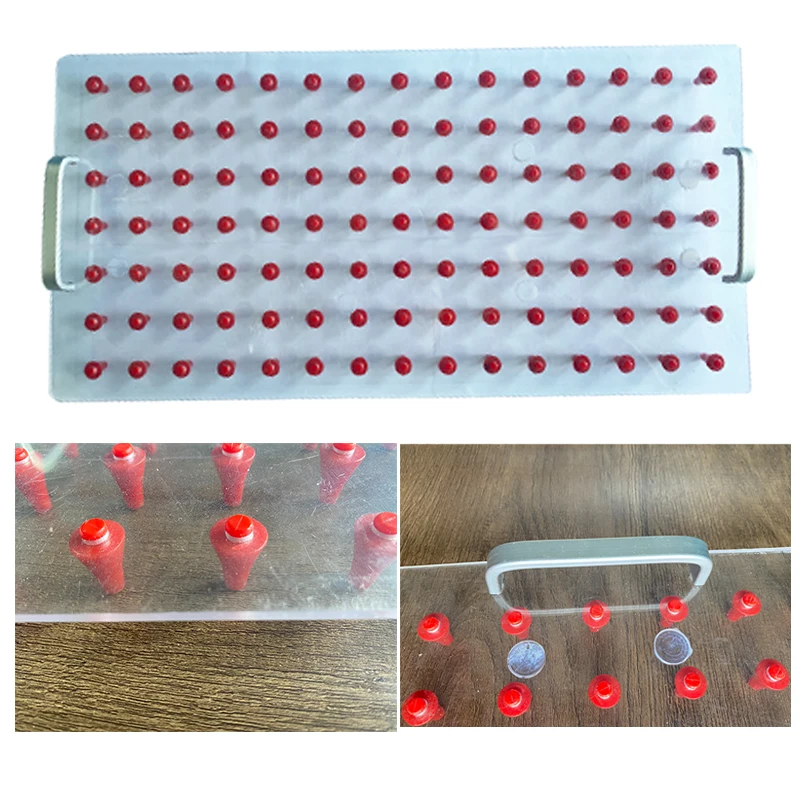 New hole-pressing and seed-pointing device Seeding and seedling-raising tray Flower planting Pepper small-particle seeds are sow