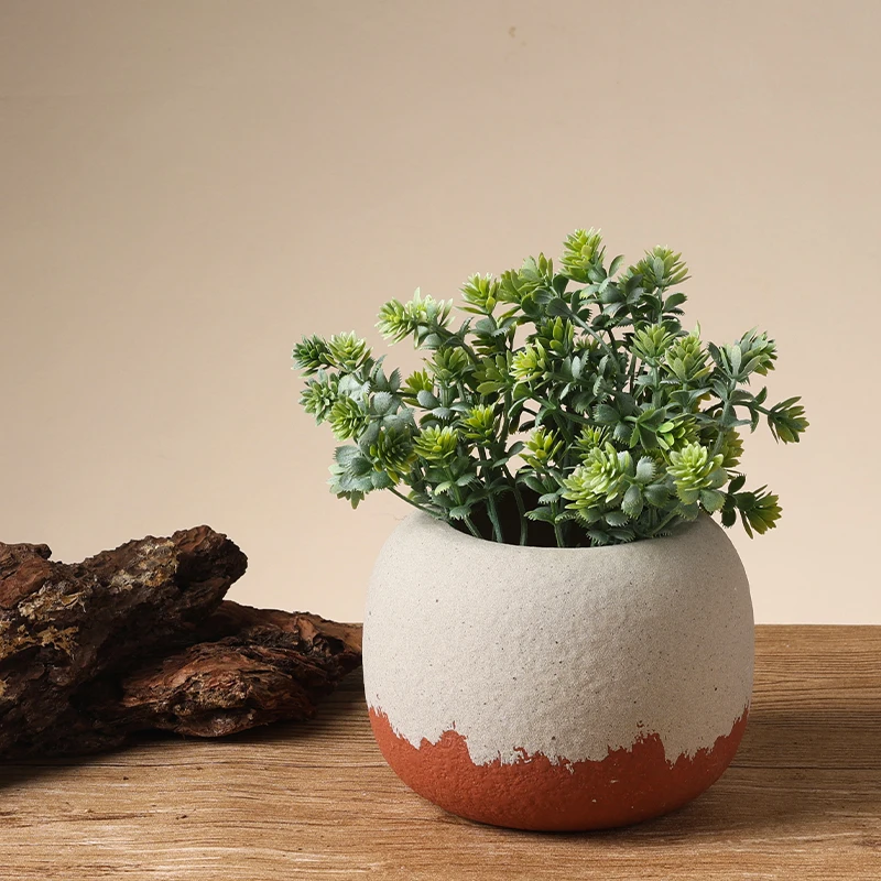 Ceramic Factory Nordic Decoration Flowers Vases for Home Decor Dried Flower Arrangemet Accessories Office Desktop