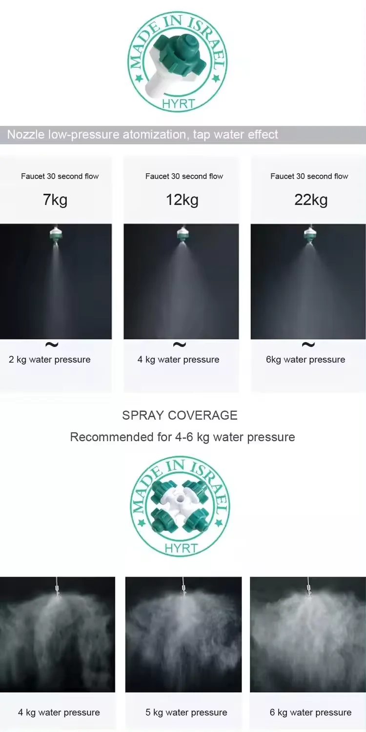 greenhouse irrigation seeding sprinkler four outlets mist nozzle hanging type sprinkler for greenhouse irrigation system