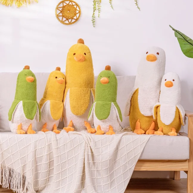 Creative Funny Banana Duck Doll Zipper detachable and washable New Cute Banana Duck Pillow Can add logo