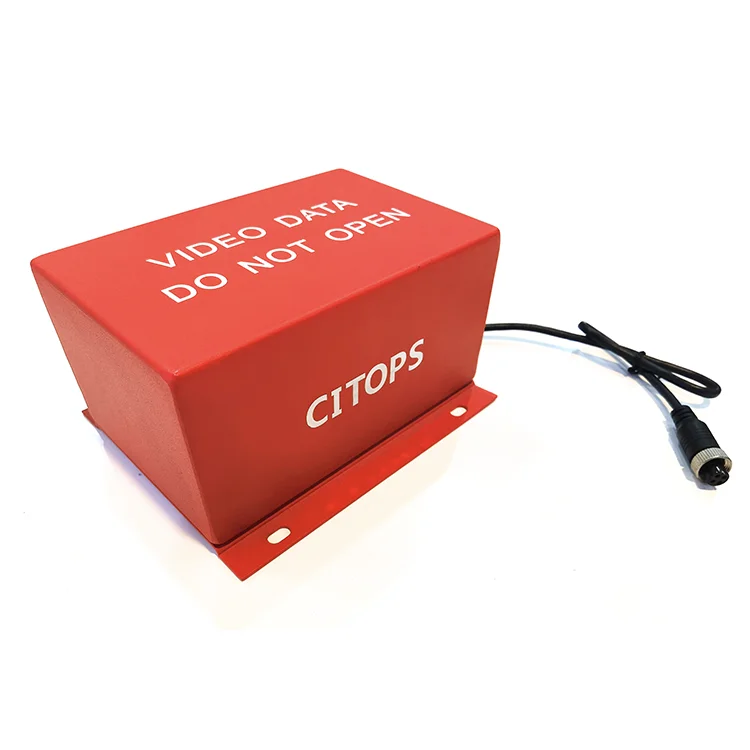 Citops Bright Red Color Protected Document Data Storage Boxes Car Black Box Safe Box Fireproof Waterproof For Vehicle Mobile DVR