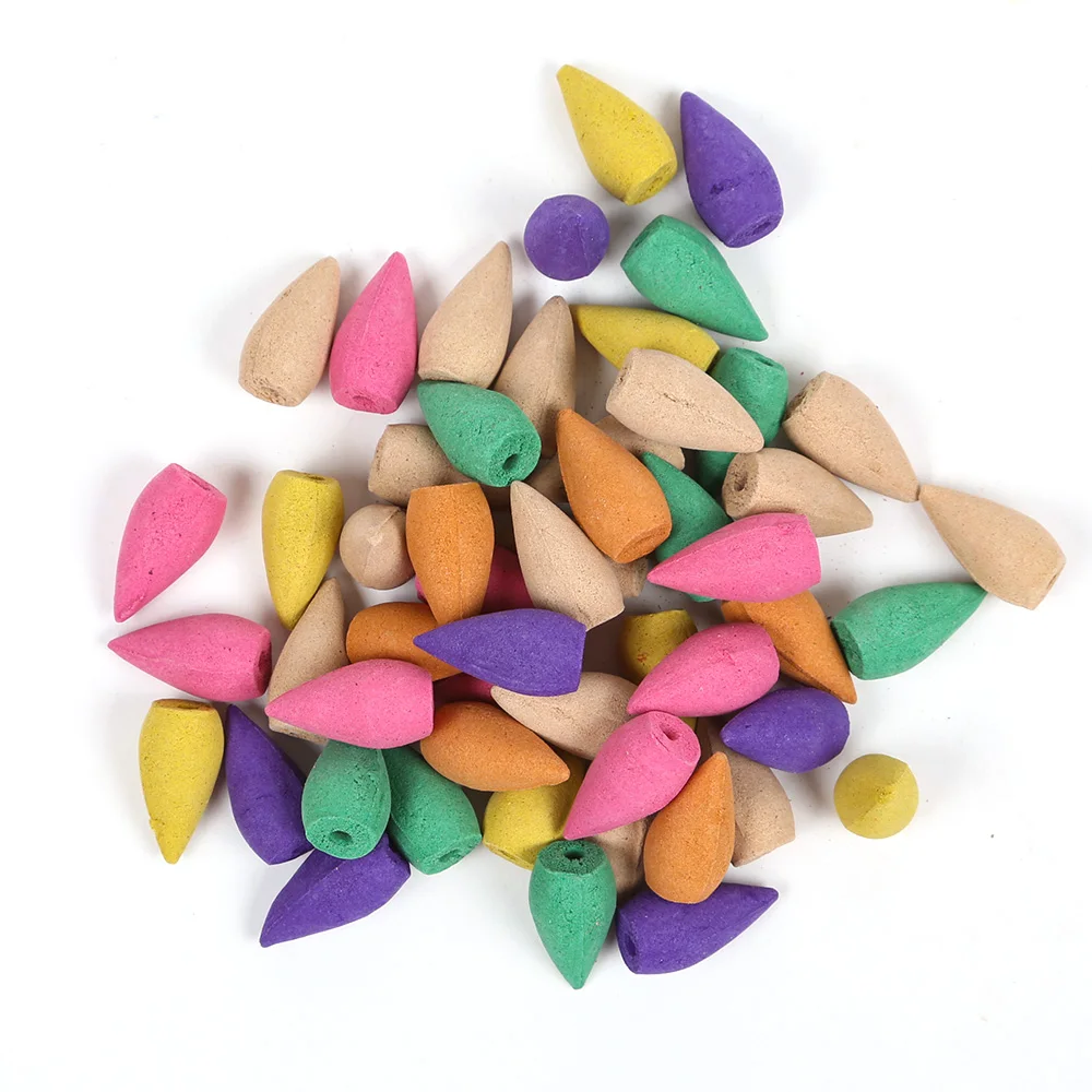 Natural Reflux Tower Incense Smoke Backflow Incense Cones Fragrant Reflux Aromatherapy colorful waterfall Cones
