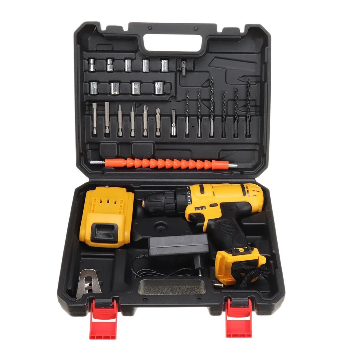 21v 20v drill combo kit machine brush set electric power tools cordless wireless battery rechargeable drill