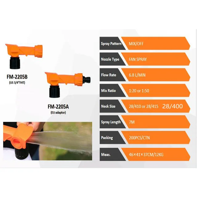 Home and Garden Flat direct spray  Mix Foam Hose End  clean Sprayer