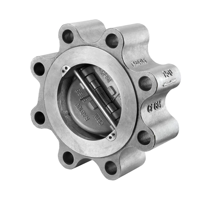8 Inch Wafer Lug Stainless Steel CF8M Duo Plate Disc Type Check Valve