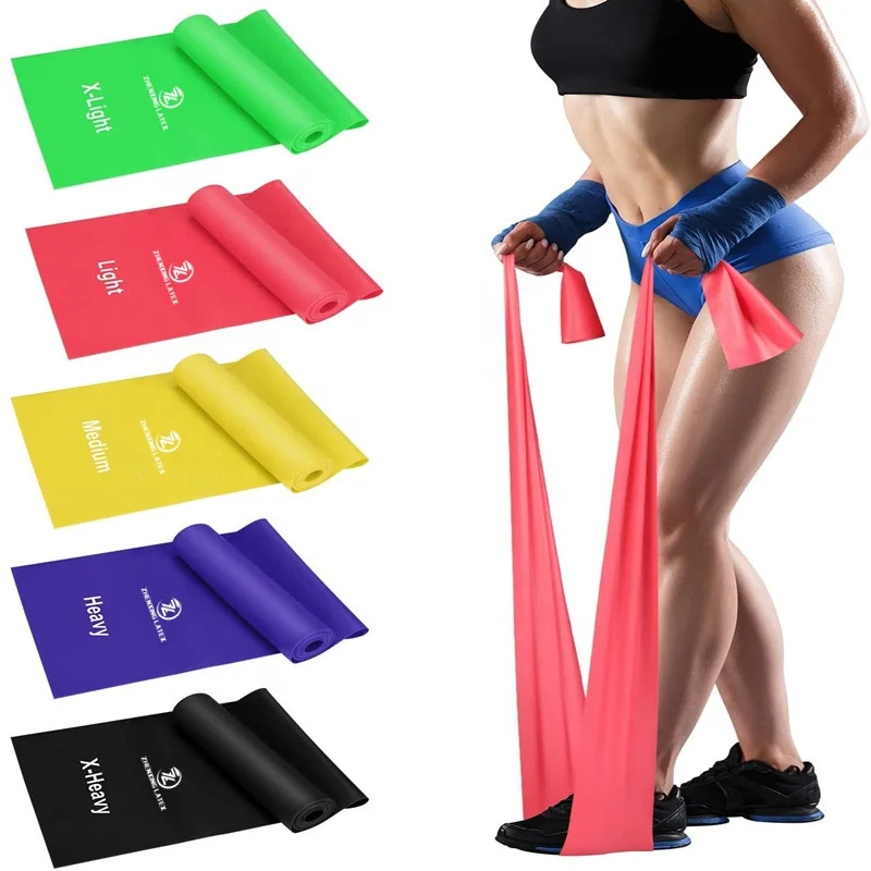 Yoga Pilates Stretch Resistance Band Exercise Band Training Elastic Exercise Fitness TPE 150cm long band