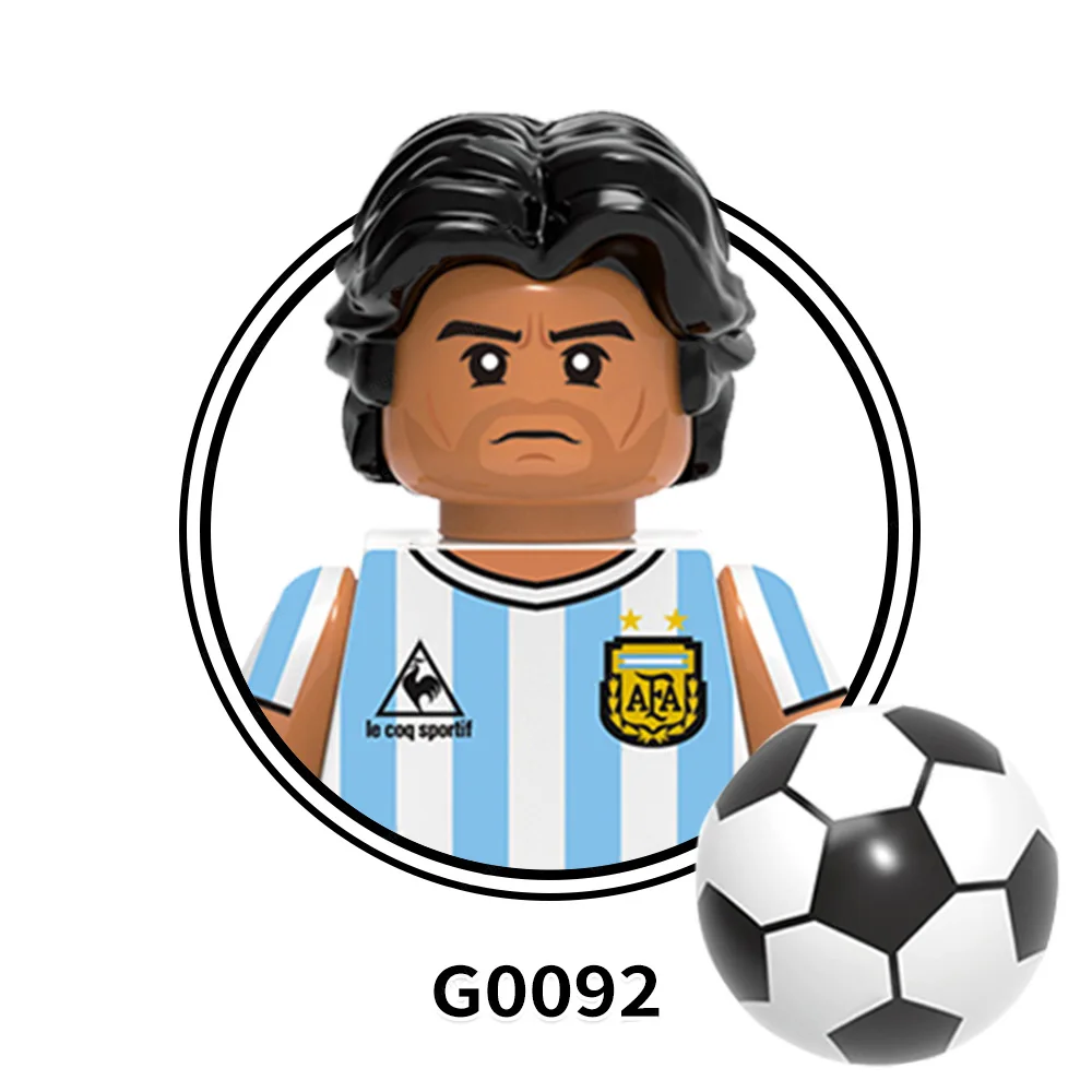 G0112 Star Sports Soccer Players Characters Action Model Professional Football Education Collect Building Blocks Kids Gift Toys