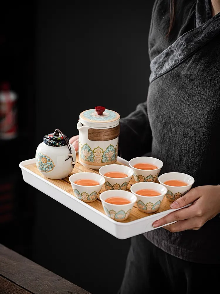 Portable Teapot Set All in One Gift Bag for Travel,Home,Gifting,Outdoor