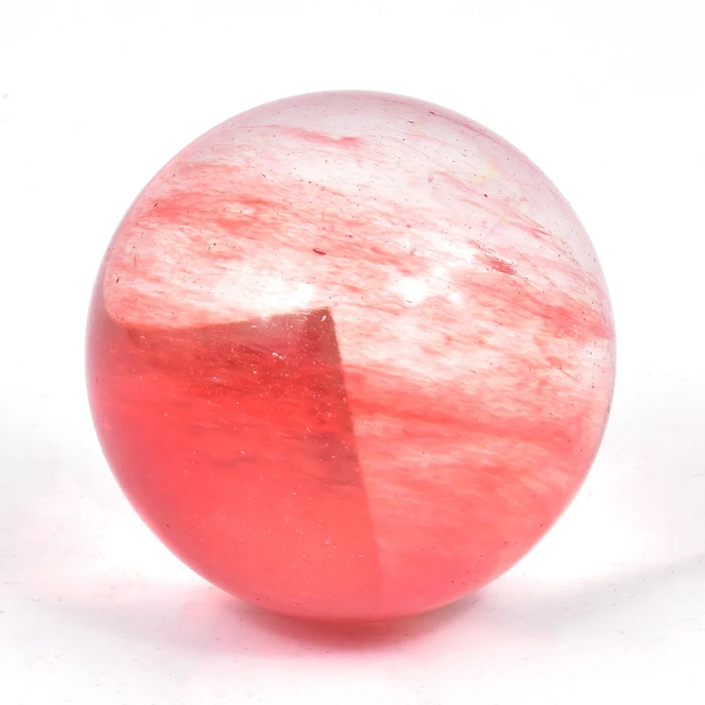 Wholesale High Quality Quartz Crystal Sphere Red Smelting Stone Ball For Decoration