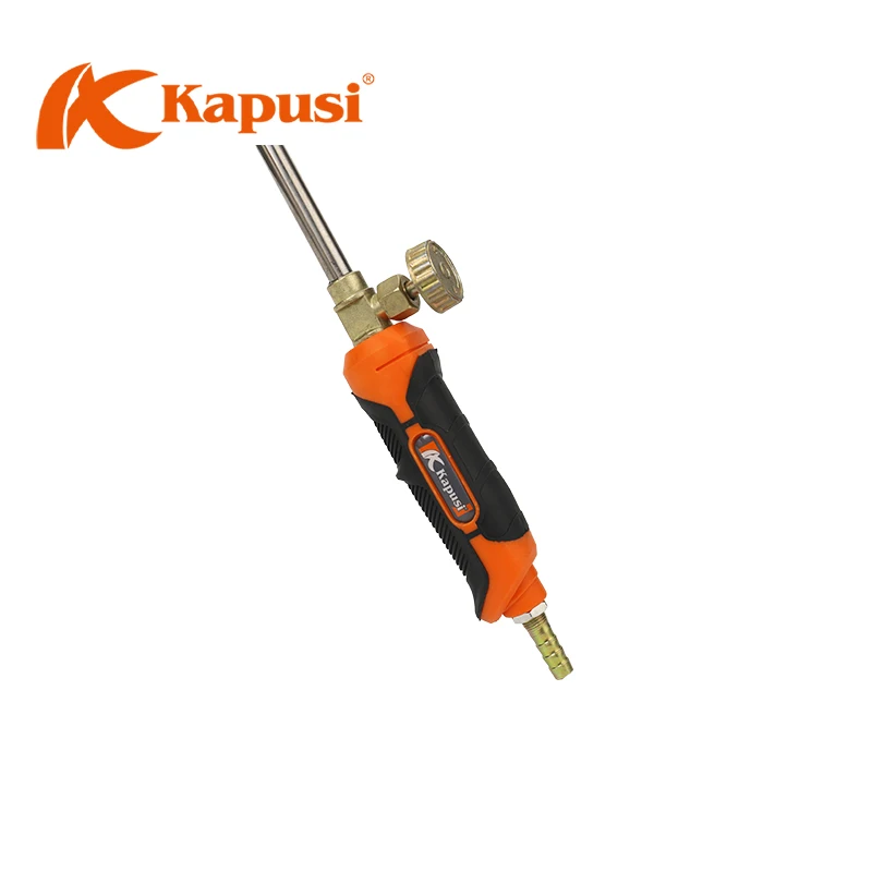 KAPUSI K-2082 Butane Cutting Torch Liquefied Gas Fire Gun with Brass Copper Plastic Flame and Hose Welding Butane Gas Spray Gun