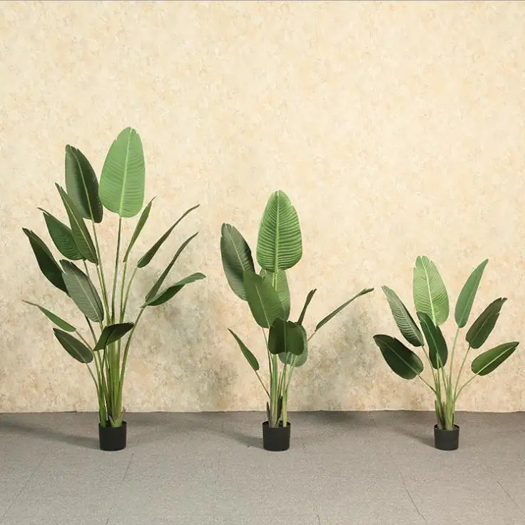Artificial Bird of Paradise Plant Traveler Banana Tropical Palm Tree for Home Office