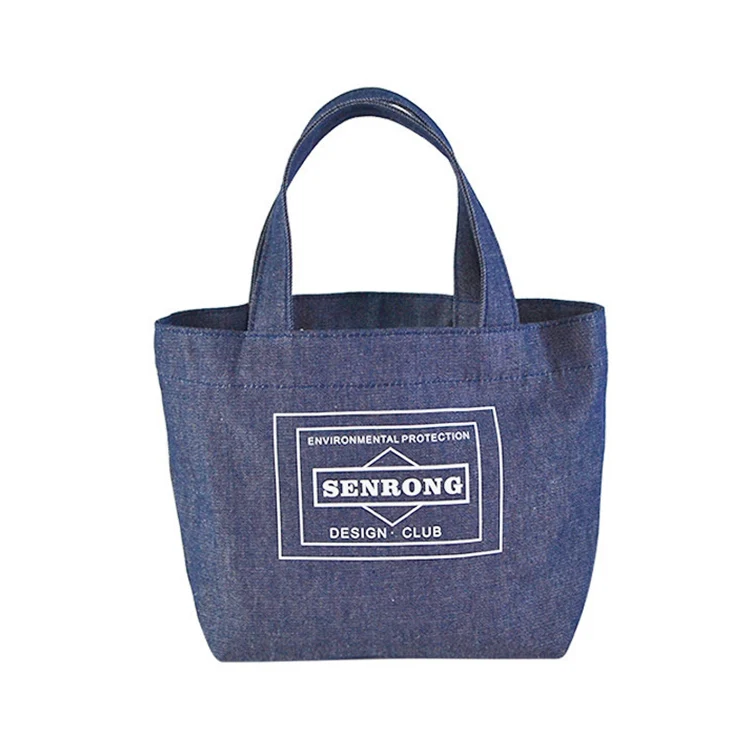 Джинсовые сумки-тоут для продуктов с принтом на