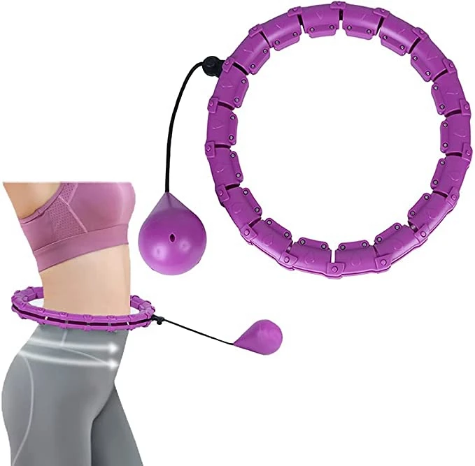 24 Parts Auto-Spinning Smart Sport Hoop Adjustable Fitness Circle Thin Waist Plastic Body building  Intelligent Hula Ring