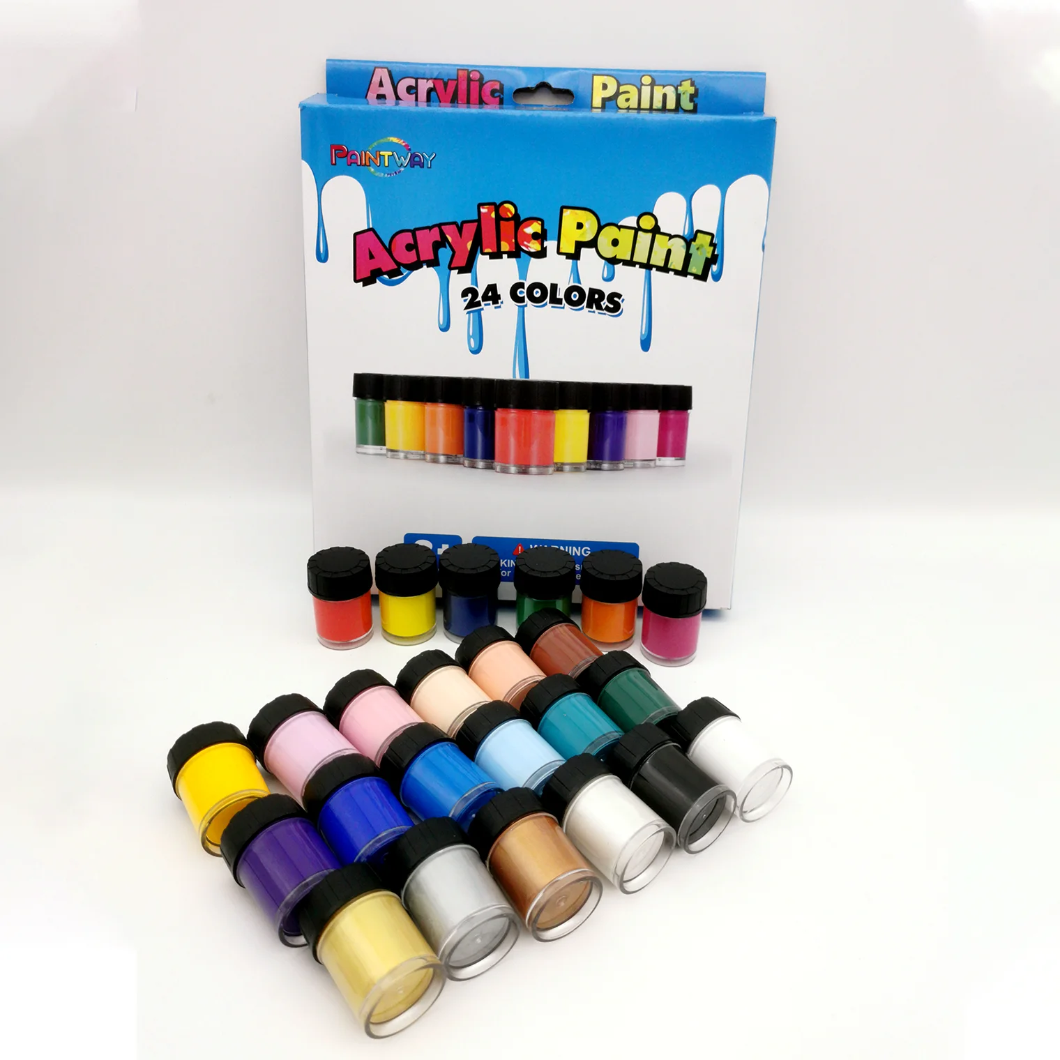 24 Colors Tube Acrylic Paint Non Toxic Acrylic Paint Set  painting materials Art Supplies
