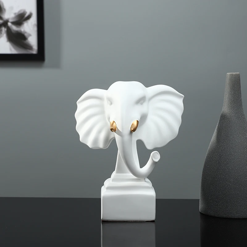 
Современные аксессуары для украшения интерьера в скандинавском стиле, скульптура слона из смолы в виде животного, офисные украшения 