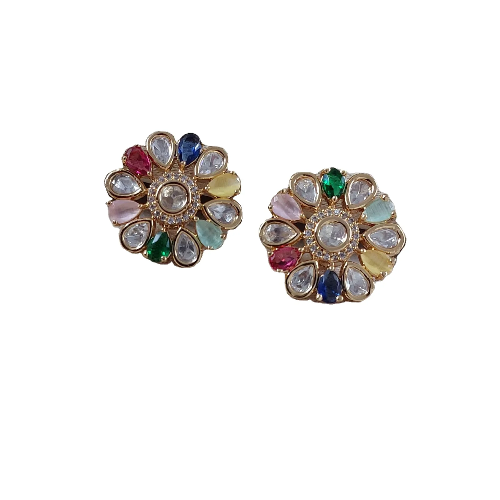 Top Indian manufacturer of Kundan Jewelry earrings Delicate Women stud earring For Women available