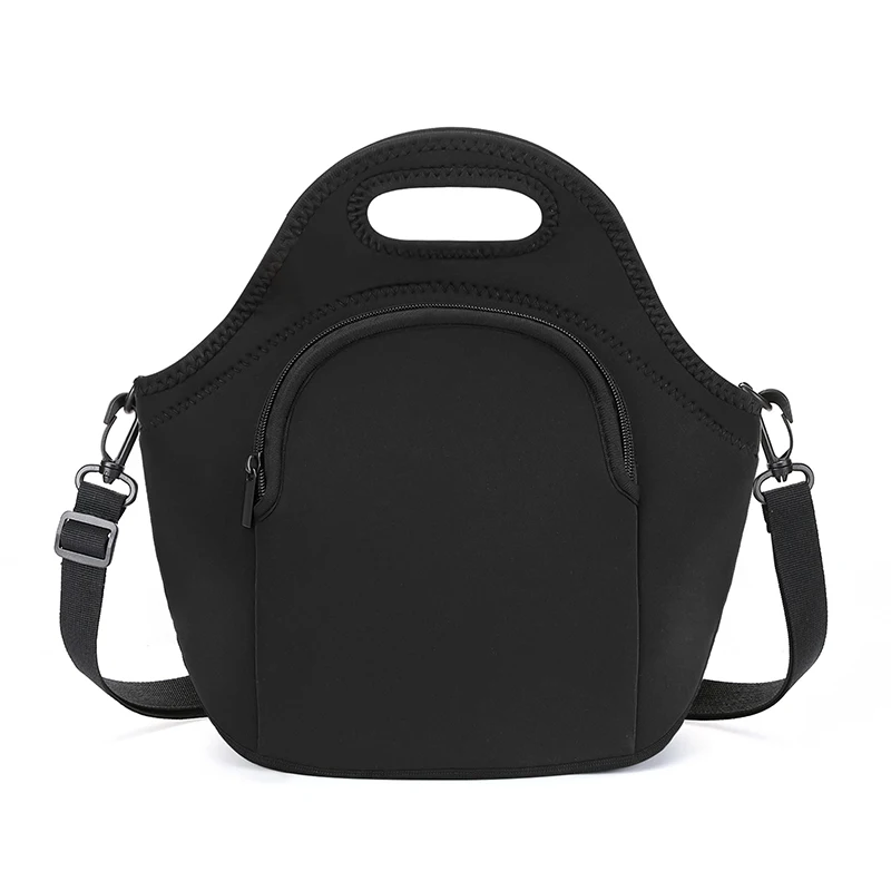 Custom Kids School Insulated Neoprene Thermal Food Lunch Cooler Tote Bag with Shoulder Strap for Work Office Picnic Outdoor