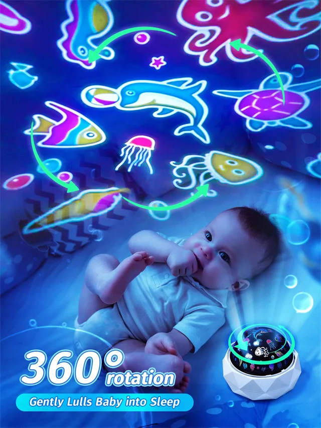 Wholesale OEM Manufacturer OneFire Night Light for Kids 12 Music 3 Films Rechargeable Kids Night Lights for Bedroom Decor