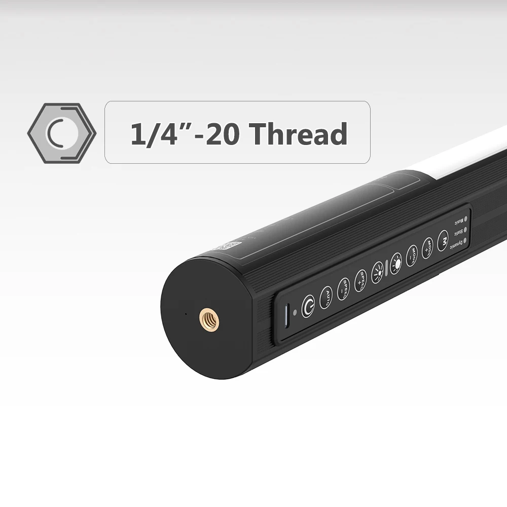 Mood1S 85cm 2Pack RGB Tube Lights Wireless Remote Control Stick Music Sync 117 Light Effects 3ft LED RGB Wand Light with Tripods