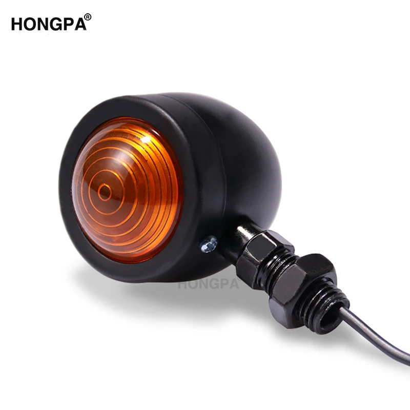 One pair Motorcycle LED Turn Signal Light for Cruiser Bobber Sportster Cafe Racer Universal 12V Retro Indicator Pointer