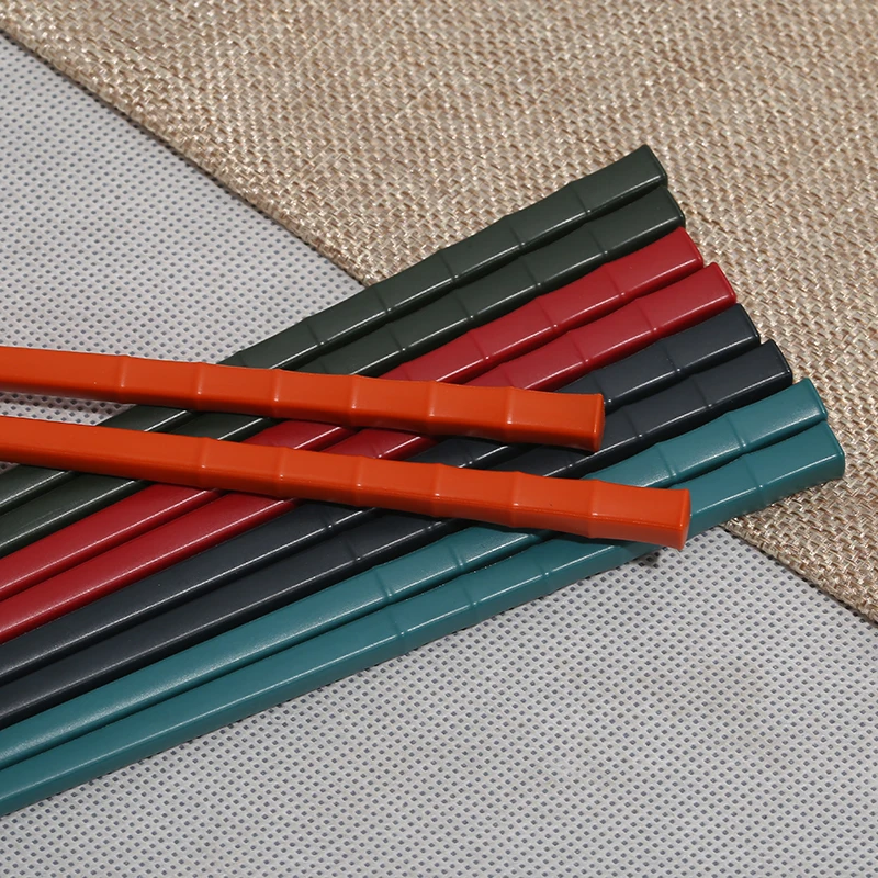 High Quality   Atrovirens color 24cm Chopsticks Deep Green 9.6 inch PET Plastic Chopsticks