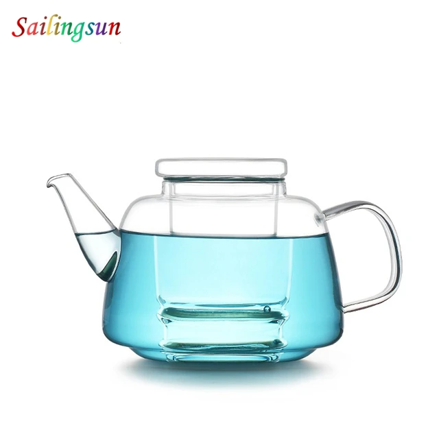 modern brief  thermo proof borosilicate cooking thermo glass tea filter pot