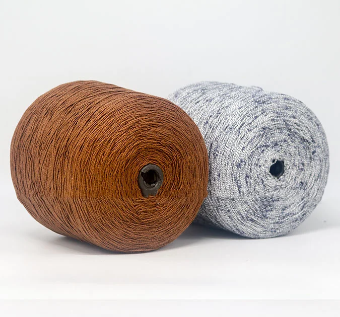 Raffia 5.2 нм/1 58% хлопок 42% нейлон смешанный 1 мм ширина Пряжа сырье окрашенный узор для ручного вязания ткачества вязания крючком машина