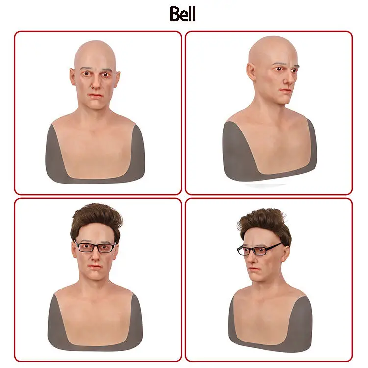 Wholesale Silicone Full Head Mask Different Ages Male Face Realistic Expressions For Cosplay Party Drag Queen Masquerade Ball