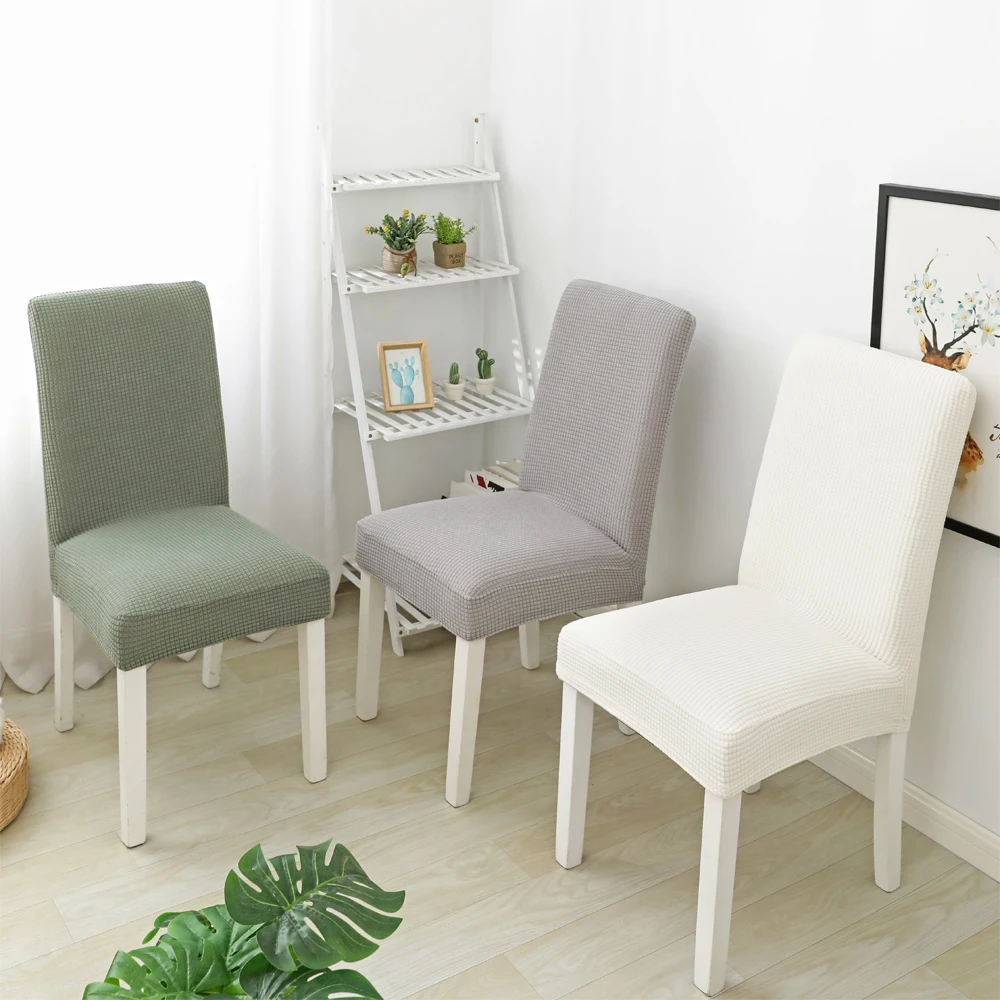 Hot Selling Chair Seat Covers Half Back Dining Chair Stretch Covers Spandex Kitchen Person Chair Protector Cover Removable