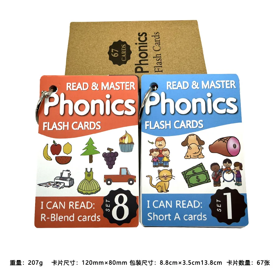 Phonics естественное Правописание английское слово флэш-карта раннего образования Обучение просвещение распознавание учебные пособия