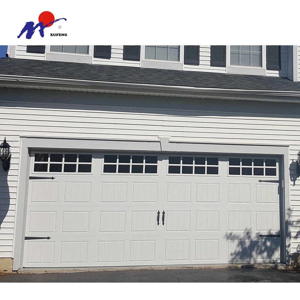 Fold Garage Gate Popular Pu Foam Security Galvanized Steel Single Garage Door for Home