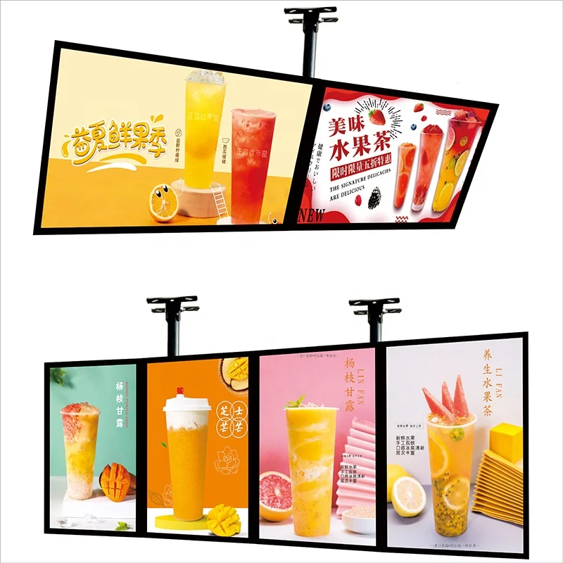 Чайный магазин хлебобулочные светодиодные подвесные двухсторонние магнитные присоски коробка для ламп под заказ светодиодная Коробка Рекламные световые