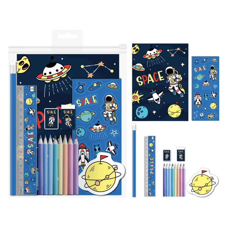 Персонализированные школьные принадлежности из ПВХ с милым мультяшным рисунком для девочек, 2022