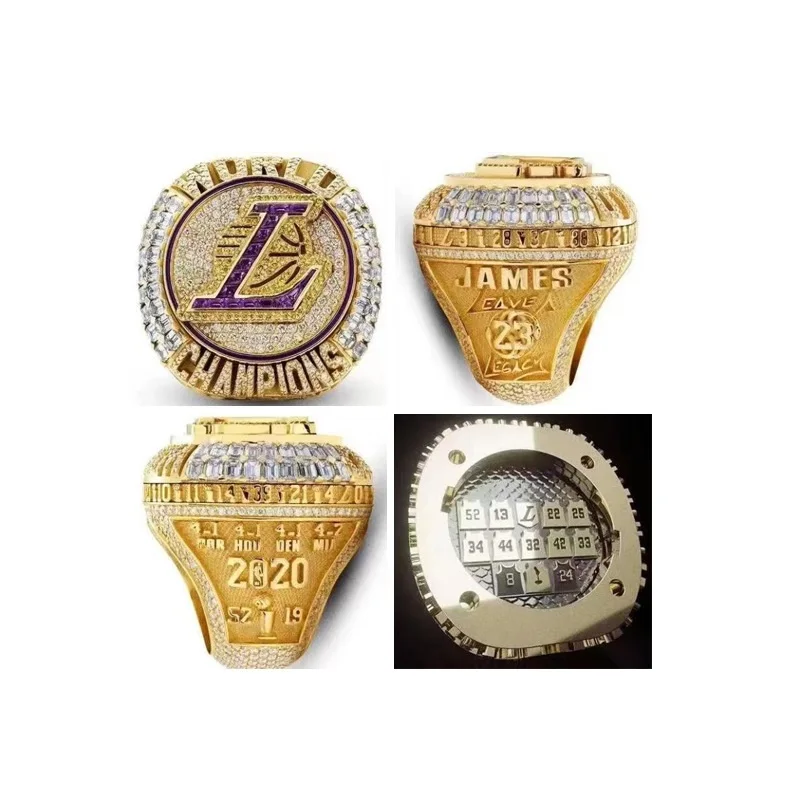Custom Removable flip ring 2020 N-B-A Los Angeles Lakers LA James Replicated Basketball Championship Ring