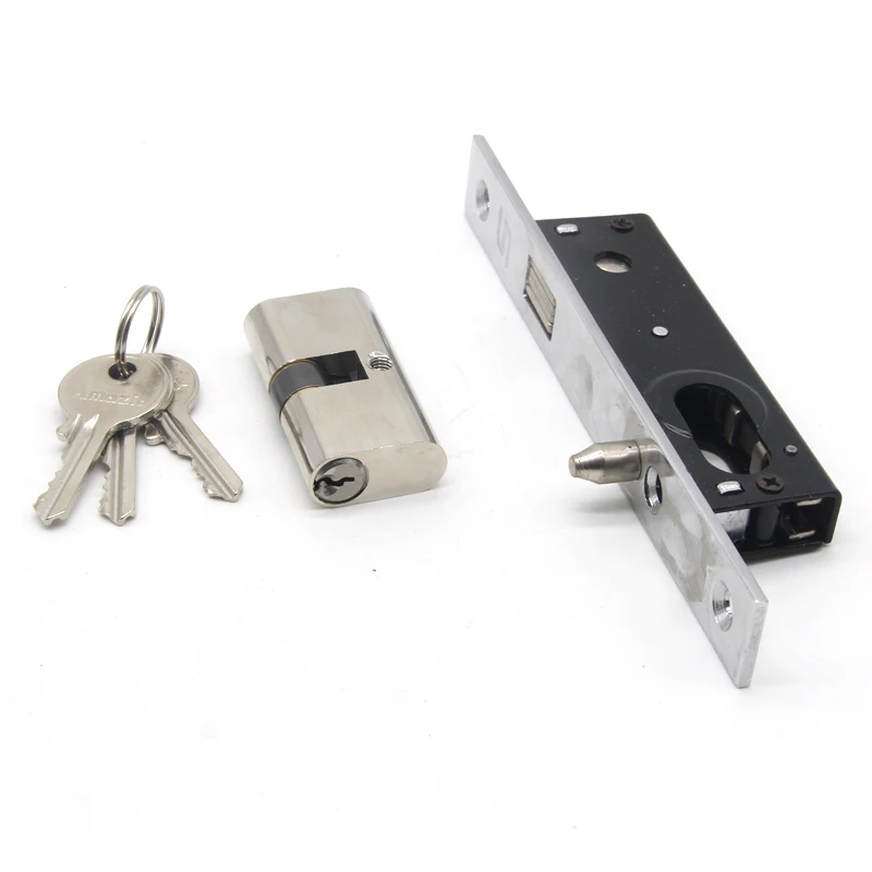 South America Market 1680 Type  21mm mortise Hook door  Lock Body aluminum sliding door lock