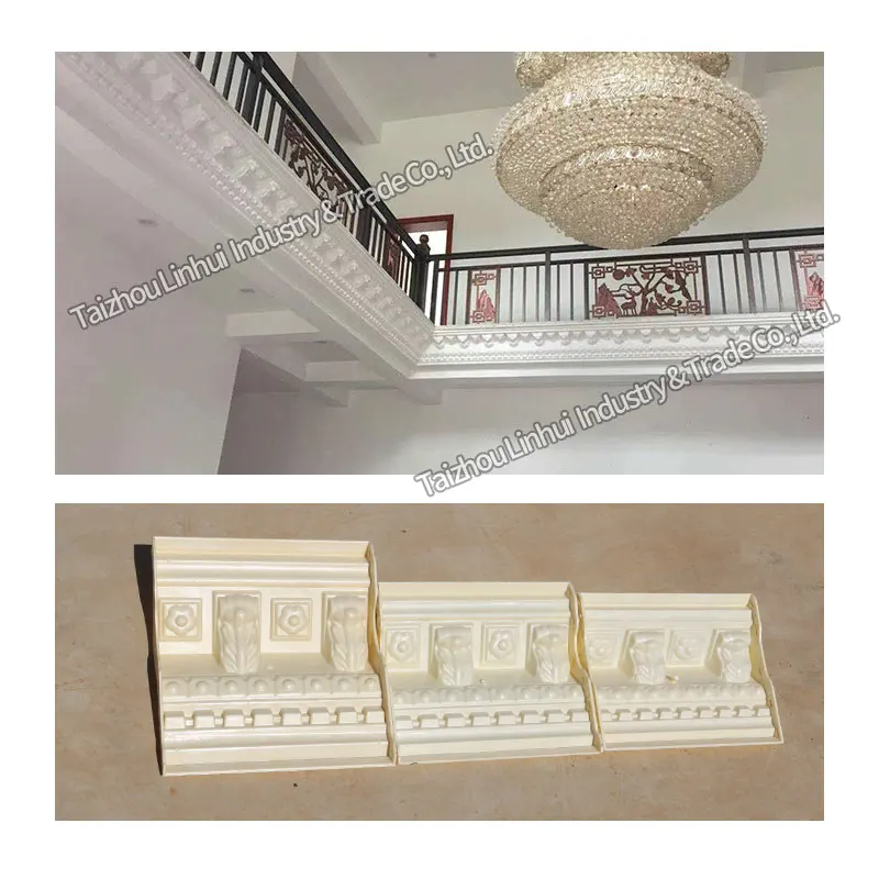 plastic mould cornice Moulding cast in place decorative Roof board Molds Eaves Molding cement concrete Exterior Wall Line moulds