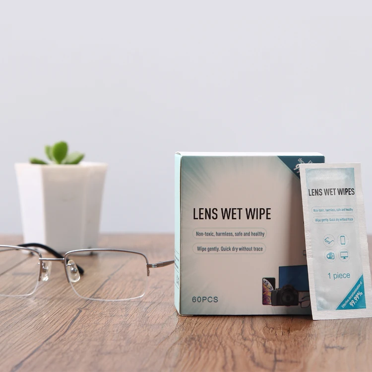 lens wet wipes for screen and computer China wet wipes for anti fog glasses cleaning wet wipes