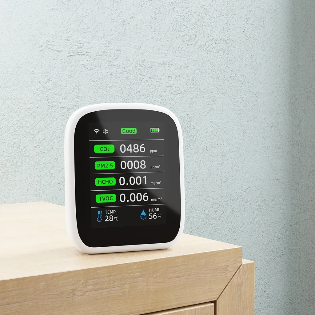 Smart Home Small Portable indoor gas analyzer humidity and temperature meter gas detector for Home Family