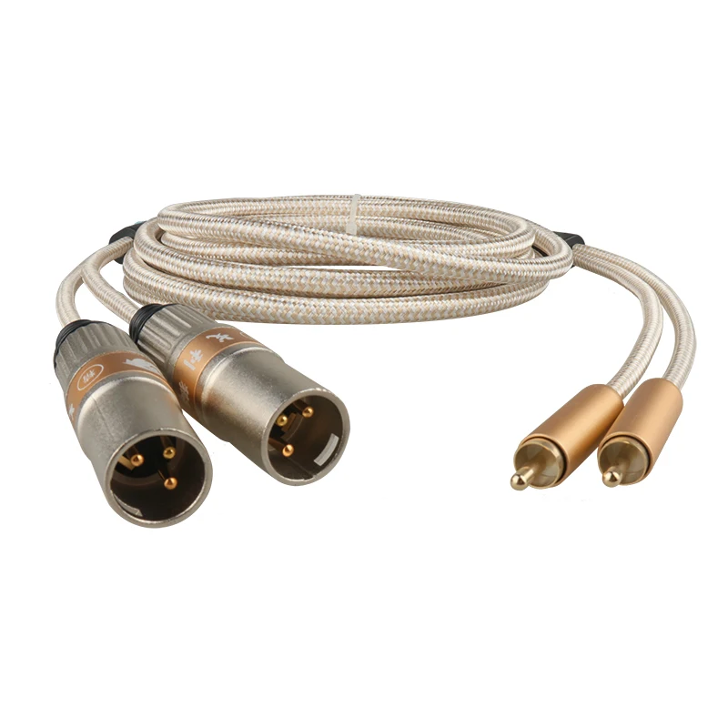 2 м RCA кабель штекер-штекер XLR межразъемный Hifi RCA кабель для динамика