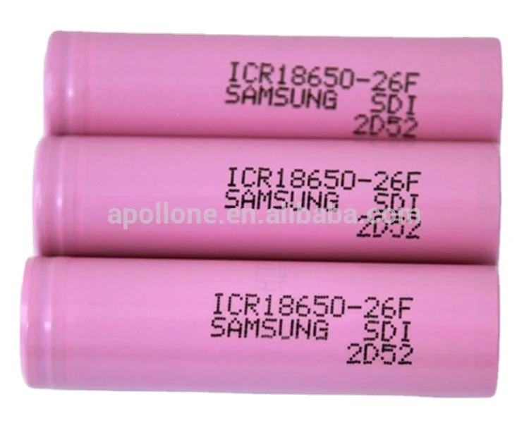 Authent Samsuni 18650-26F Battery 3.7V 2600mAh Cylindrical lithium-ion battery Cell For E-bike lights Flashlight,LED Laptop