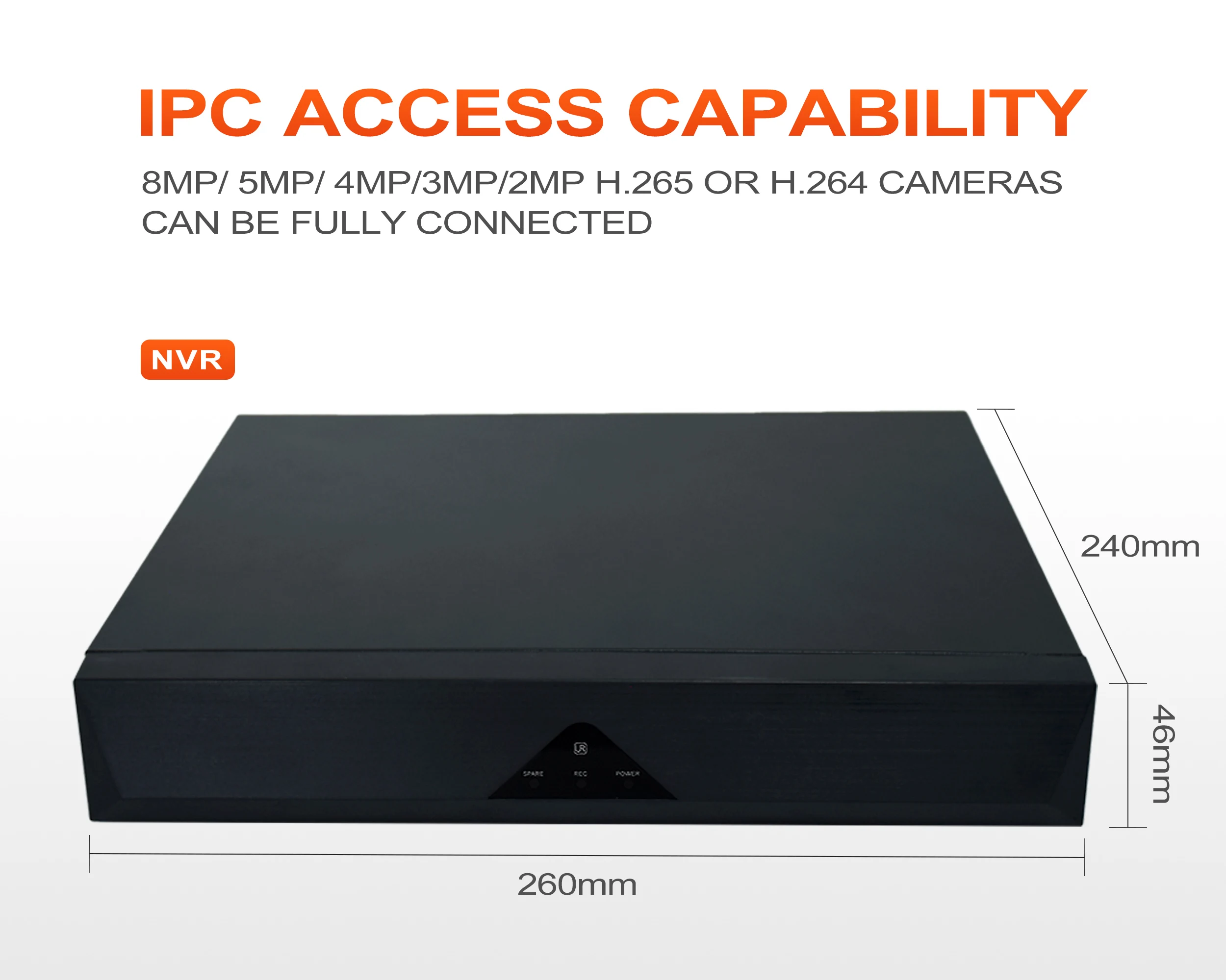 16CH 1080P Lite  5-in-1(TVI/AHD/CVI/CVBS/IPC) CCTV AI DVR, Human/Vehicle Detection, H.265+ Security 16 Channel Surveillance