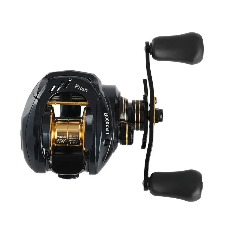 Carbon Arm Baitcast Reel 4+1BB Magnetic Brake System Max Drag Power 6KG Right/Left Hand High Speed Gear Ratio
