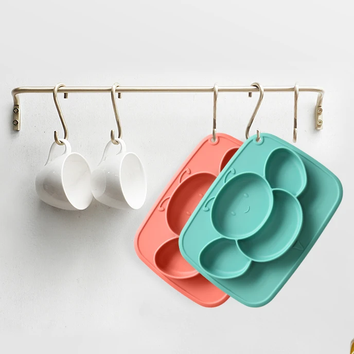 High Quality Cheap Price silicone suction product non-slip feeding placemat plate cute children tableware