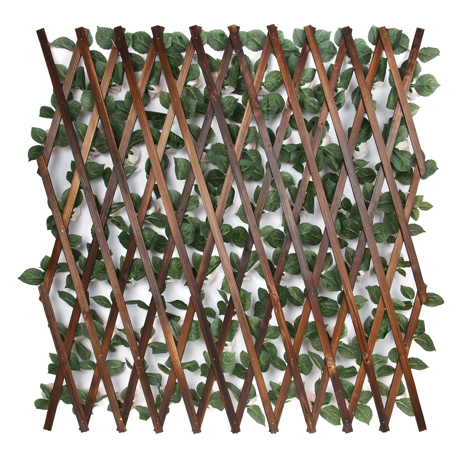 Faux Ivy Fencing Panel Rose Flower Artificial Ivy Privacy Fence Screen for Balcony Outdoor Decorative