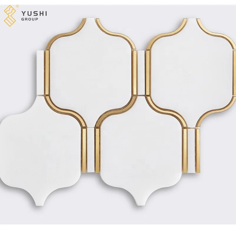 Yushi Group Mosaic White Marble+Metal ceramic supplier mosaic tile for home decoration