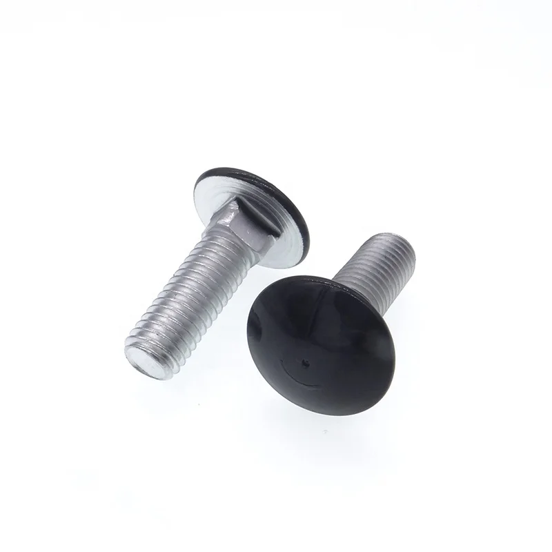 Custom Fasteners Black round head stainless steel  zinc carriage bolt