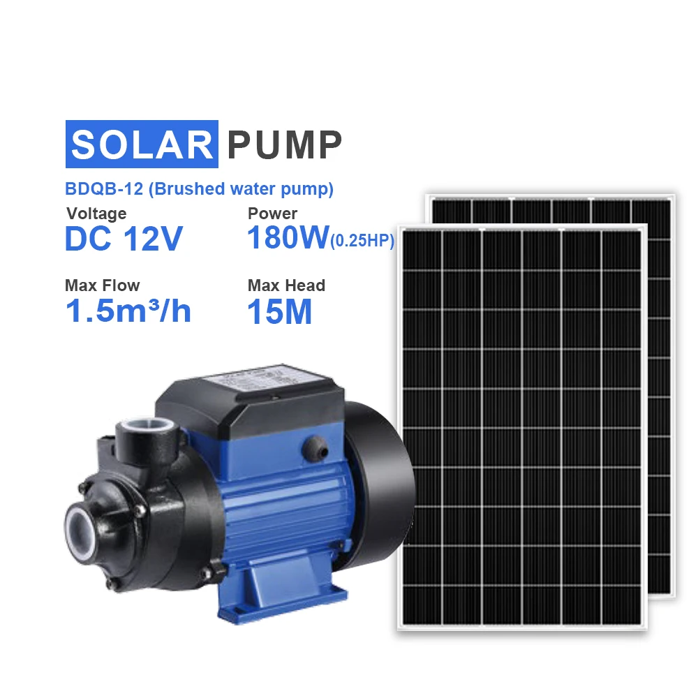 Custom Deep Well Submersible High Pressure Powered 4 Inch 12V 24V DC Solar Water Pump