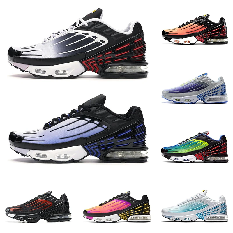
2021 Tn Plus III 3 Men Women Running Shoes Tns Trainers Mens Femme Sports Sneakers Authentic Air Cushioning Breathable Shoes 