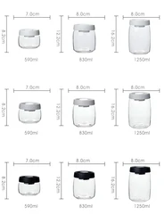 Best Selling Round Glass Press Lid Sealed Jar Kitchen Vacuum Storage Jar Coffee Bean Moisture-proof Storage Jar YGH644