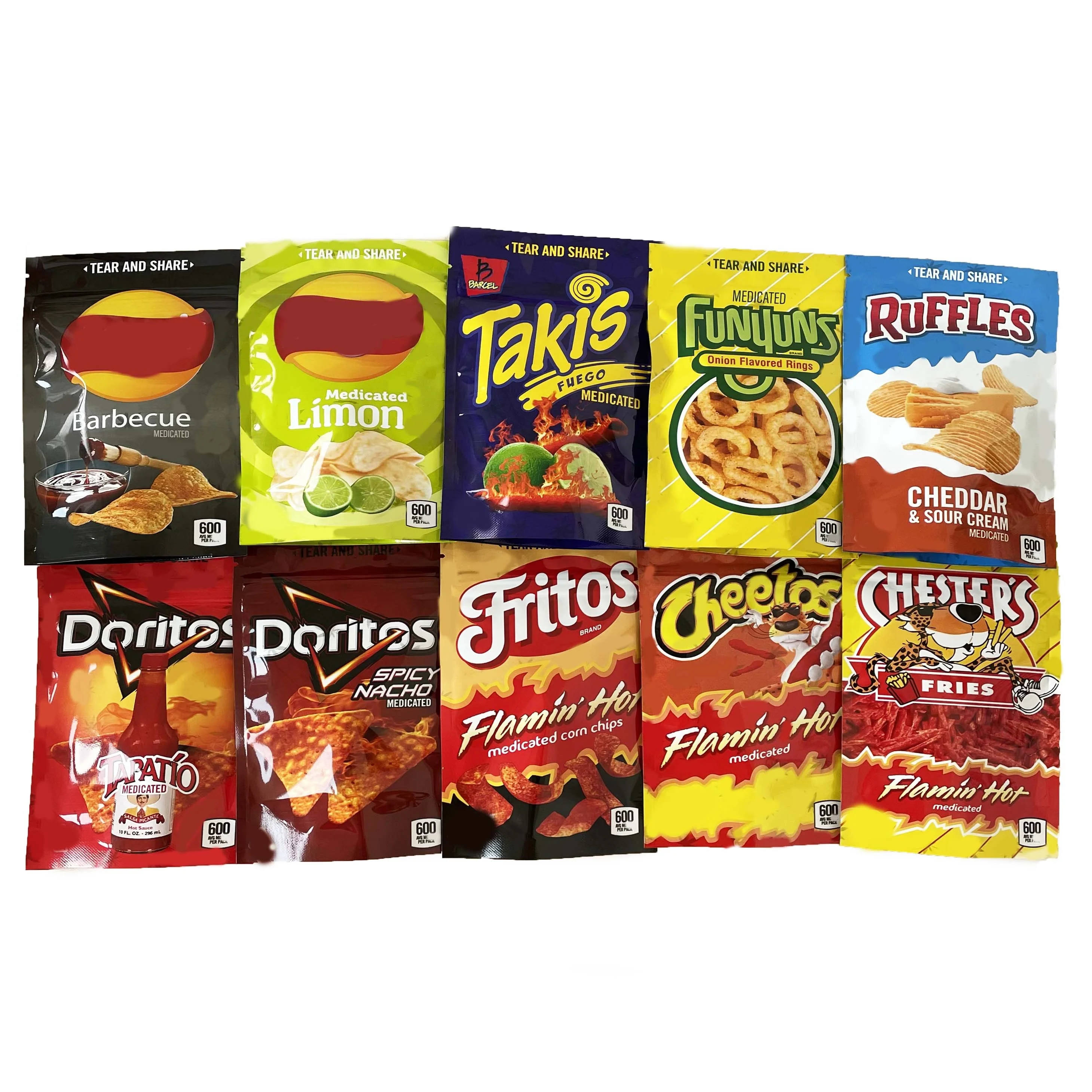  Горячая Распродажа 29 дизайнов Doweedos Doritos с оборками пакеты застежкой-молнией заполненные закуски чипсы для упаковки пищевых